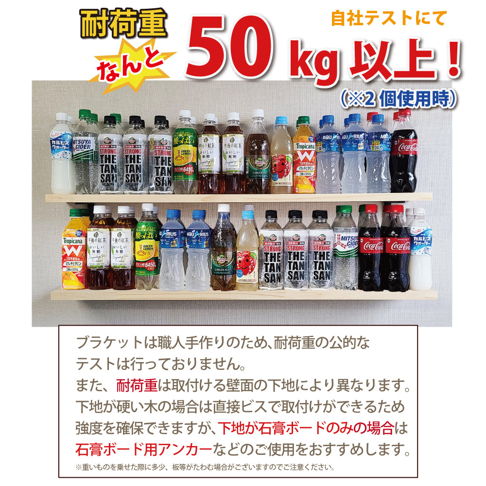 アイアン 棚受け コの字 壁面収納 【１個単位】