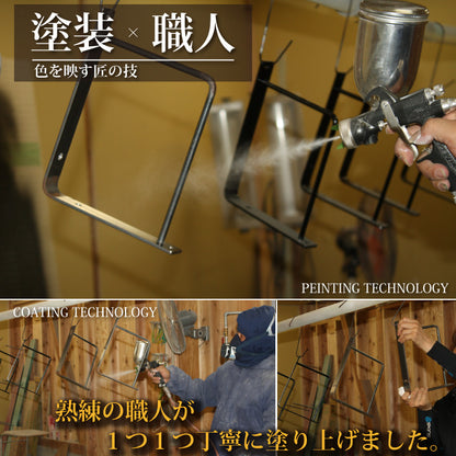 アイアン 棚受け コの字 壁面収納 【１個単位】