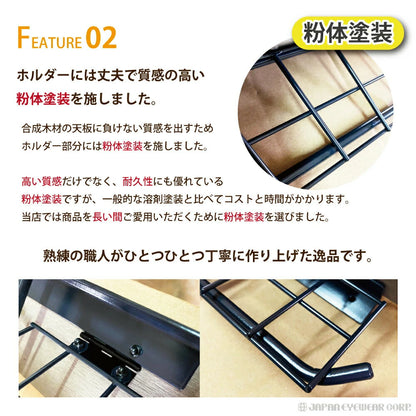 トイレットペーパーホルダー 横 2連 ダブル アイアン 日本製 コストコ対応