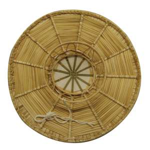 菅笠（すげがさ）6寸 /ゴトク付、ひも付き、天然すげ使用、伝統工芸品、笠部：6寸（42cm）